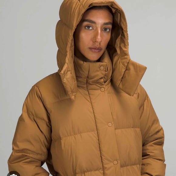 Lululemon rare color size 8 wunder puff long in bold beige - Picture 5 of 8